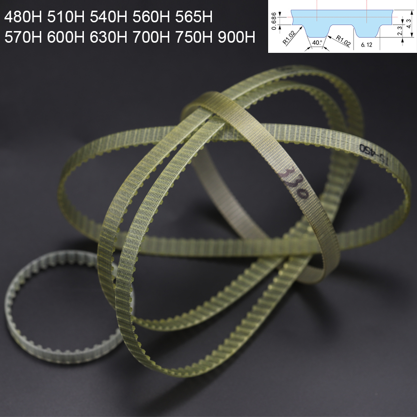 Timing Belt - Pasek synchroniczny trapezowy z zębami, stalowy,