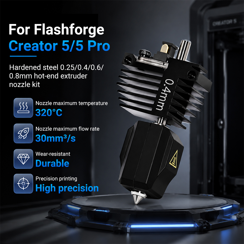 3D Printer Hotend Kit - Zestaw hotendu 0,25/0,4/0,6/0,8 mm do Flashforge