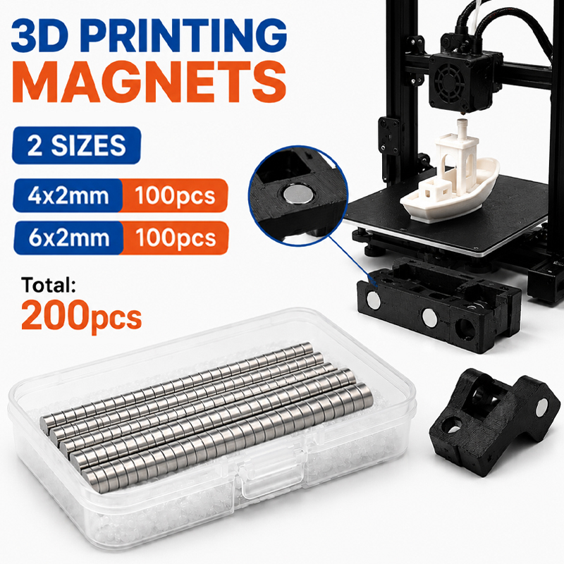 Enclosure 3D Printing - Zestaw magnesów do druku 3D, 200
