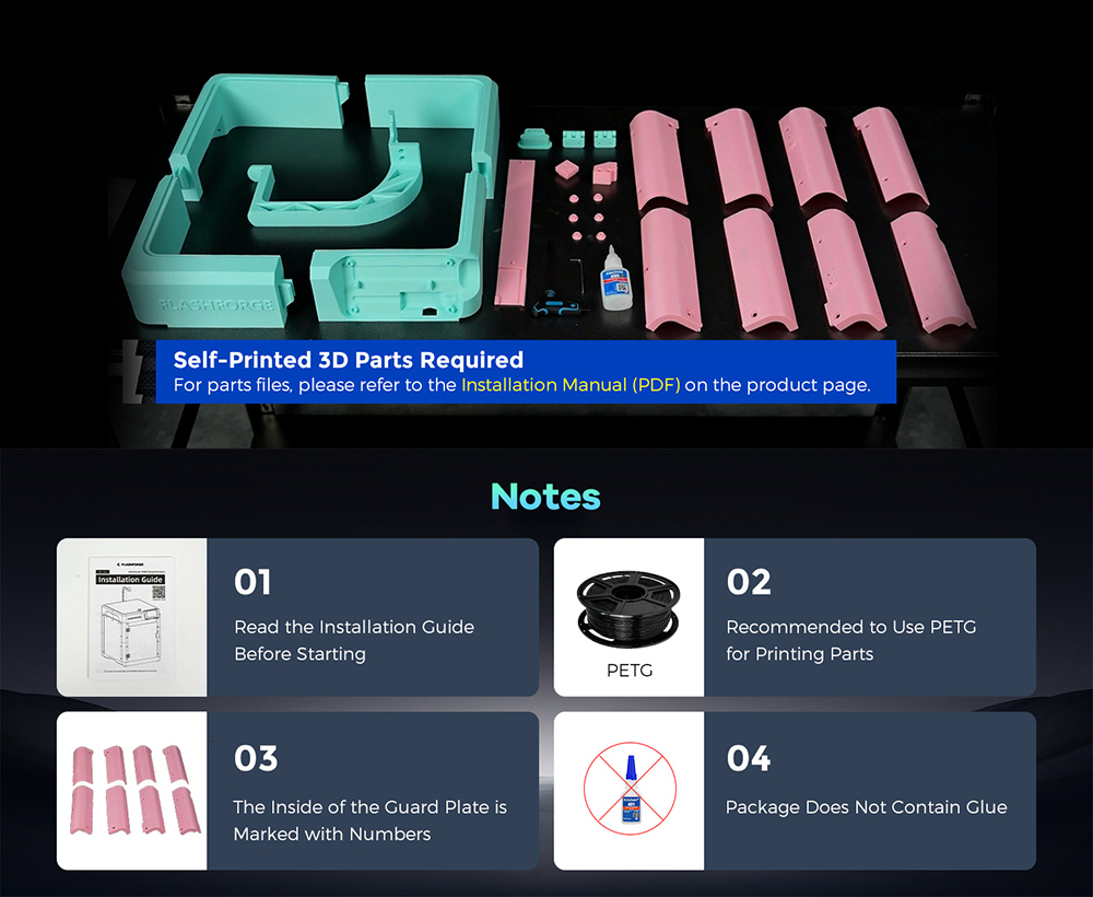 Zestaw paneli FLASHFORGE do ze – Enclosure 3D Printing recenzja i cena