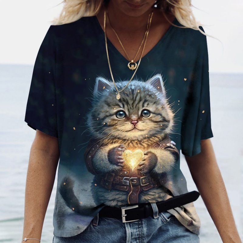 Fun Cat Food Pattern T Shirt F – 3D Printing In Food recenzja i cena