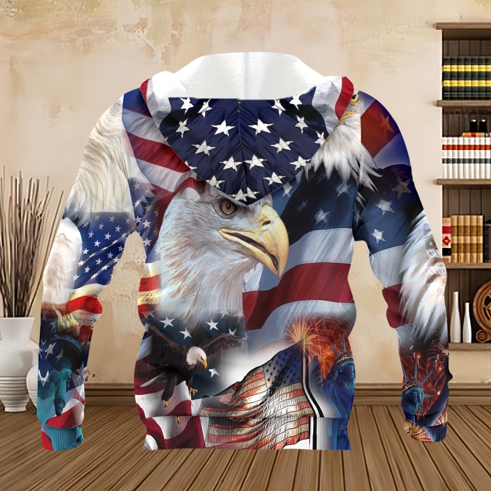 Bluzy męskie Bald Eagle z flag – 3D Printing Eagle recenzja i cena