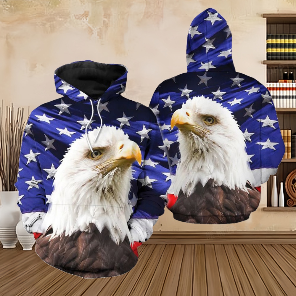 Bluzy męskie Bald Eagle z flag – 3D Printing Eagle recenzja i cena
