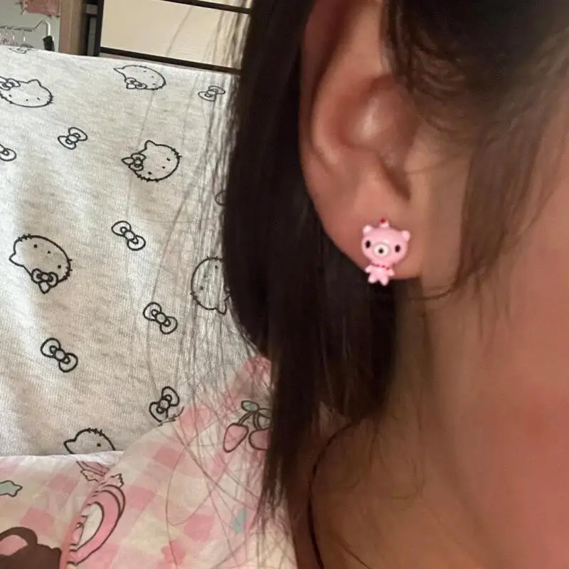 Kolczyki wkrętki Gloomy Bear – – 3D Printing Earrings recenzja i cena