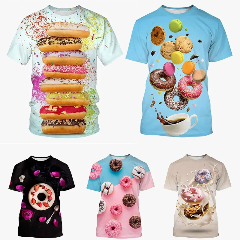 Funny Food Donuts Graphic T Sh – 3D Printing In Food recenzja i cena